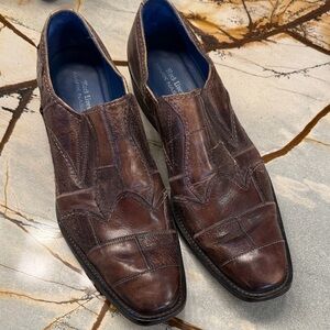 Mark Nason Rock Lives Men's Brown Patchwork Leather Slip-Ons 11.5